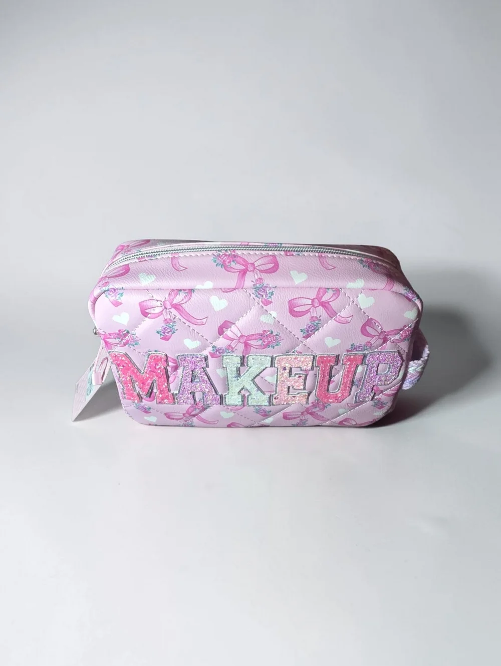 Nwt Miss Gwen Makeup Bag Trio Set - Glitter Bow Design